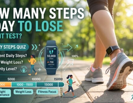 Customized step count analysis balance scale test for personal weight loss optimization