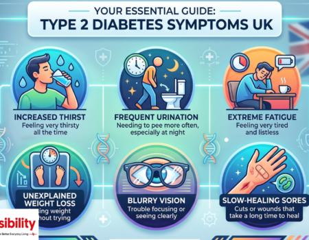 Person checking blood glucose levels at home, representing type 2 diabetes symptoms and monitoring in the UK