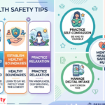 Person practising mental health safety habits like journaling and relaxing outdoors