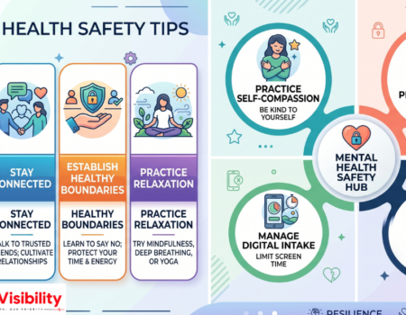 Person practising mental health safety habits like journaling and relaxing outdoors