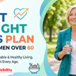 Woman over 60 doing resistance band exercise at home as part of a weight loss plan
