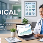 Person searching for health information online, representing the concept of Medical SEO and trustworthy content