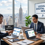 Medical practice staff reviewing digital marketing compliance checklist in New York office