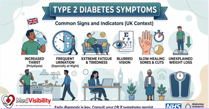 type 2 diabetes symptoms UK
