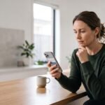 Person using the healthdirect symptom checker on a laptop to assess health symptoms