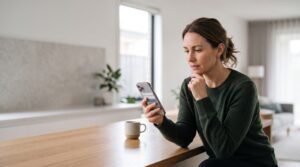 Person using the healthdirect symptom checker on a laptop to assess health symptoms