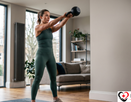Beginner home workout for weight loss in the UK featuring bodyweight squats