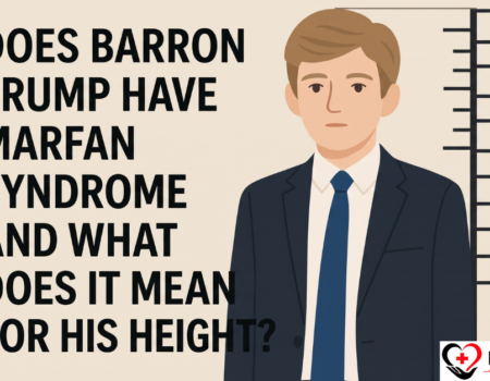 Medical graphic explaining natural tall stature versus endocrine growth conditions.