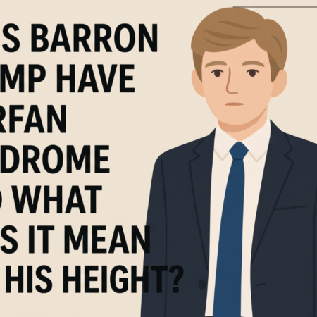 Medical graphic explaining natural tall stature versus endocrine growth conditions.