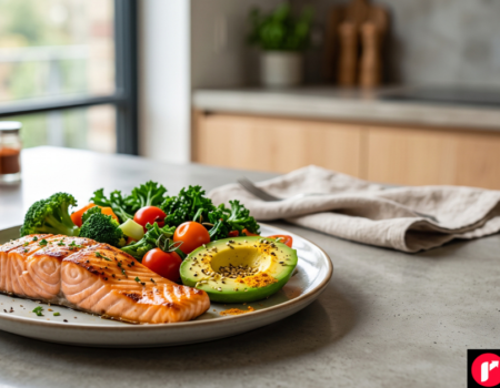Anti-inflammatory diet UK foods including vegetables, salmon, berries, oats and nuts